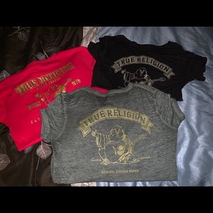 WOMENS TRUE RELIGION TEE SHIRT LOT